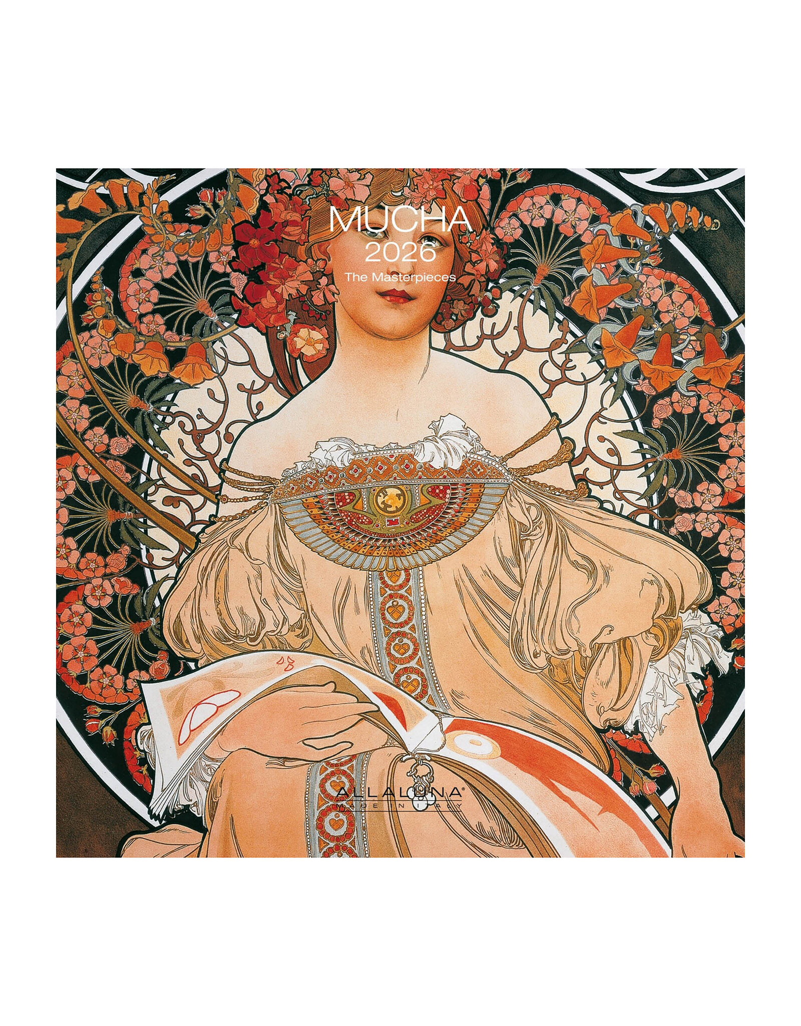 Allaluna Mucha 2026 12x12 Wall Calendar