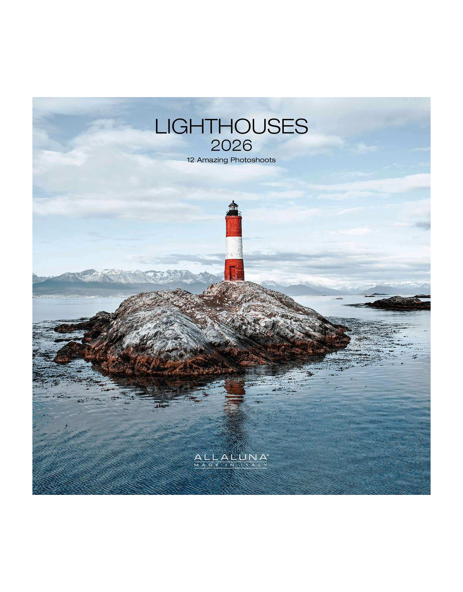 Allaluna Lighthouses 2026 12x12 Wall Calendar