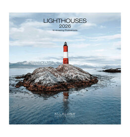 Allaluna Lighthouses 2026 12x12 Wall Calendar