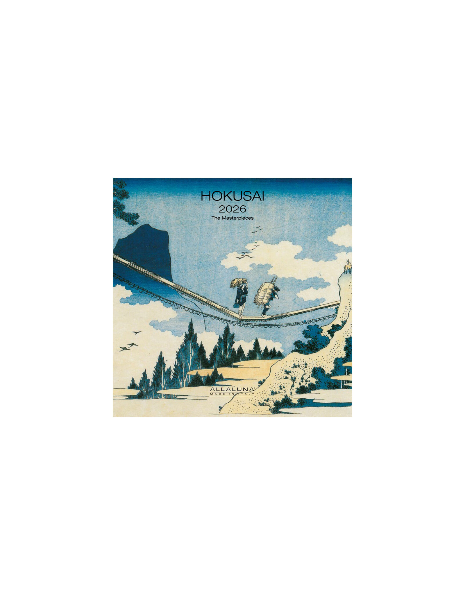 Allaluna Hokusai 2026 7x7 Small Wall Calendar