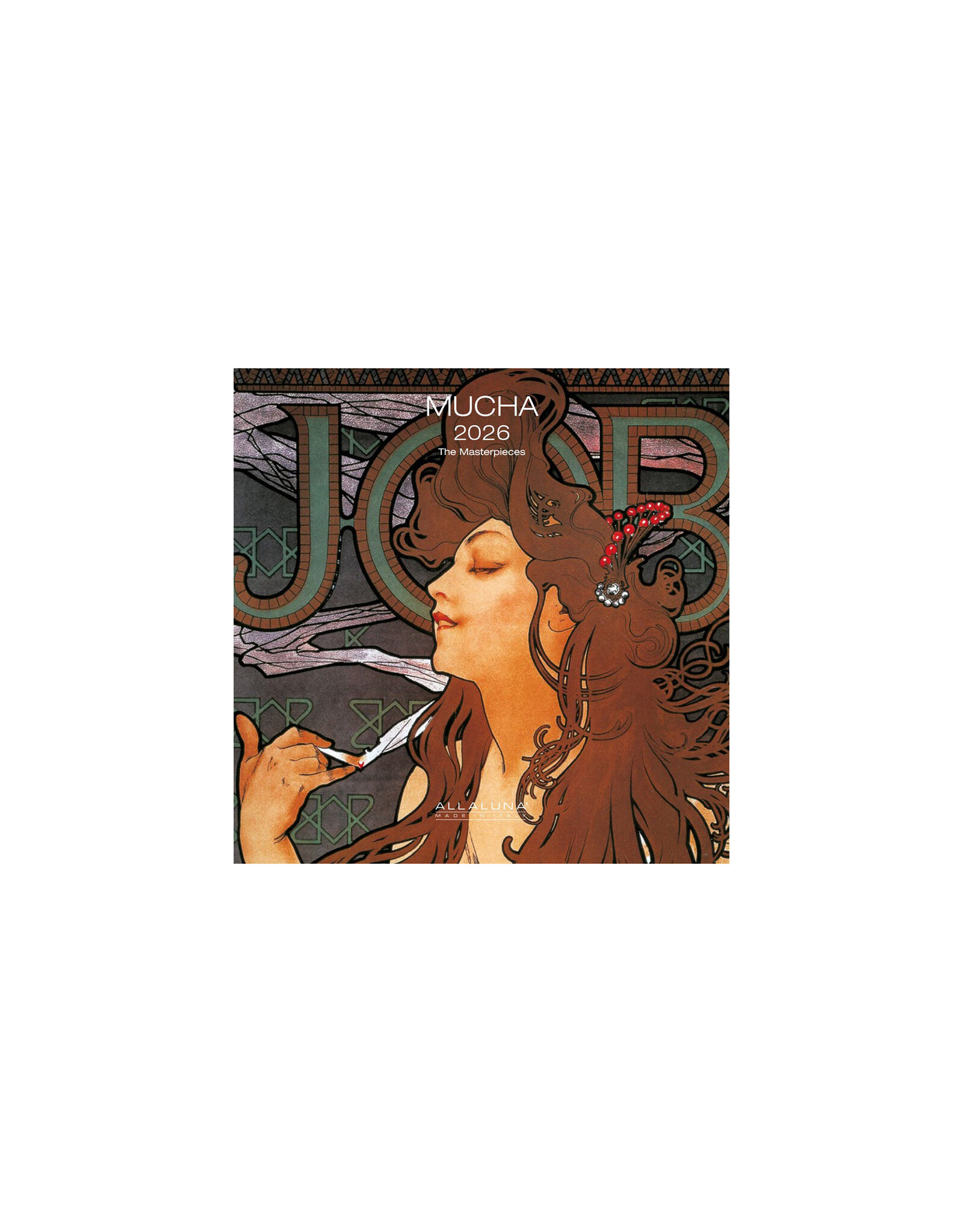 Allaluna Mucha 2026 7x7 Small Wall Calendar