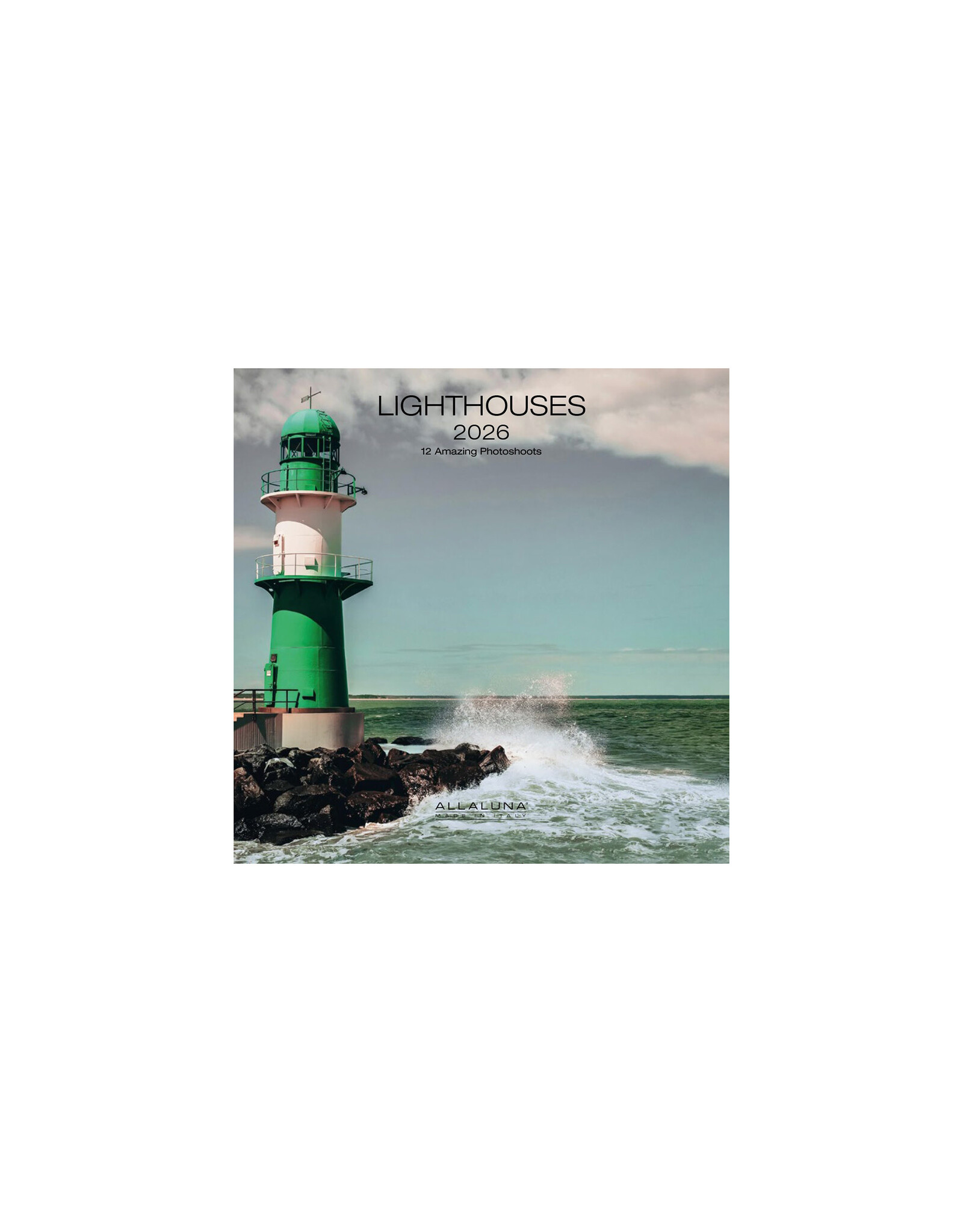 Allaluna Lighthouses 2026 7x7 Small Wall Calendar
