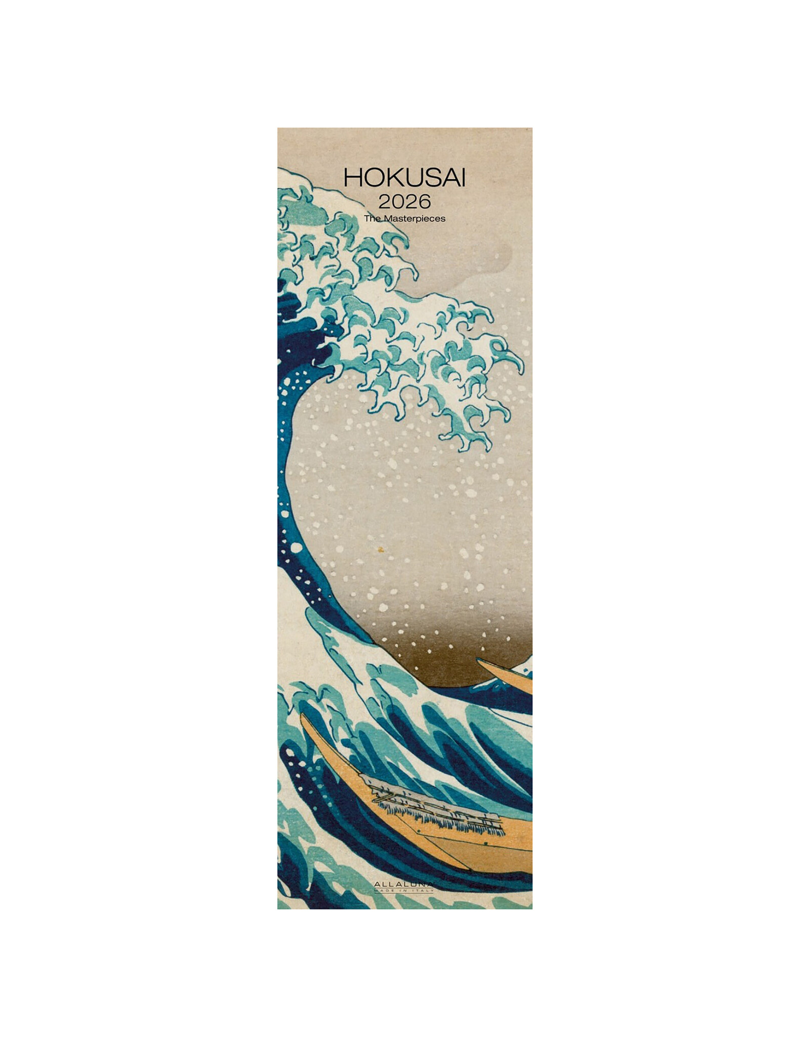 Allaluna Hokusai 2026 6.3x19.3 Long Wall Calendar