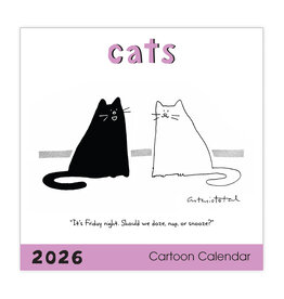 Nelson Line Studio Cats 2026 12x12 Cartoon Wall Calendar