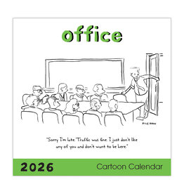 Nelson Line Studio Office 2026 12x12 Cartoon Wall Calendar