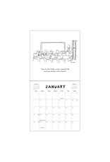 Nelson Line Studio Office 2026 12x12 Cartoon Wall Calendar