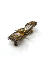 Antique Bi-Color Filigree Butterfly Brooch