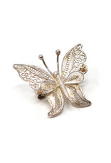 Sterling Filigree Butterfly Brooch