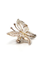 Sterling Filigree Butterfly Brooch