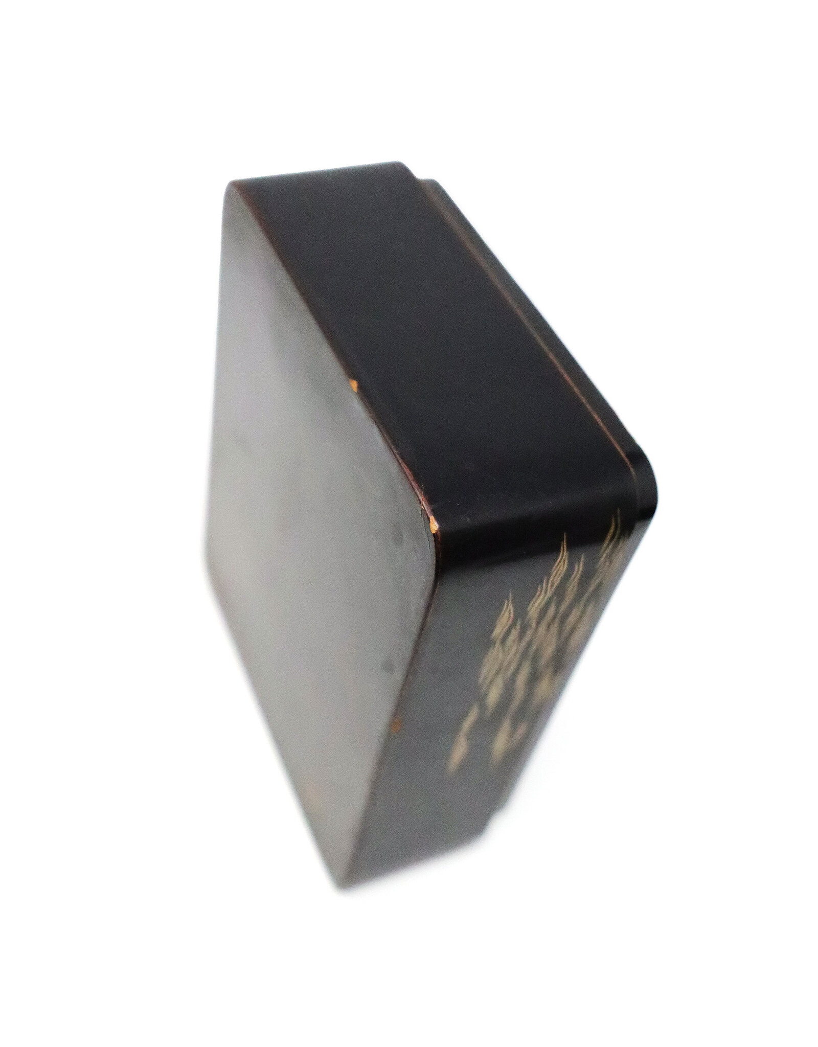 Small Vintage Maki-e Box with Landscape of Uji River and Byodo-In Temple