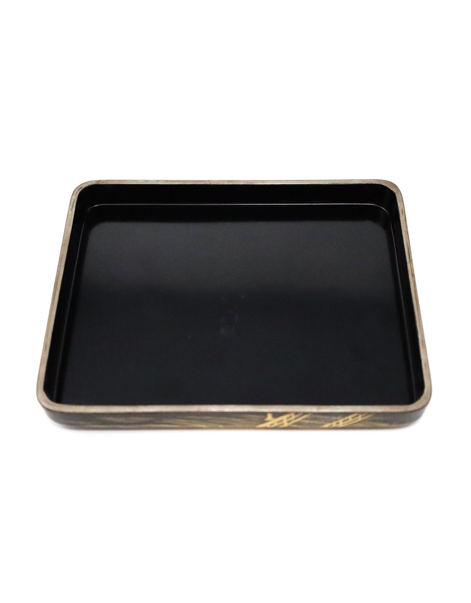 Small Vintage Maki-e Box with Landscape of Uji River and Byodo-In Temple