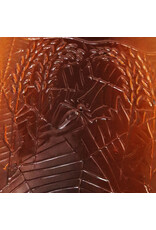 Antique Brown Glass Whiskey Bottle with Raised Spider Web and Wheat Stocks Motif Antique Brown Glass Whiskey Bottle with Raised Spider Web and Wheat Stocks Motif