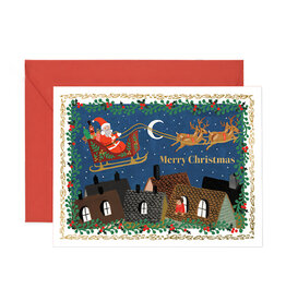 Rifle Paper Co. Over the Rooftops A2 Christmas Notecards Boxed Set of 8