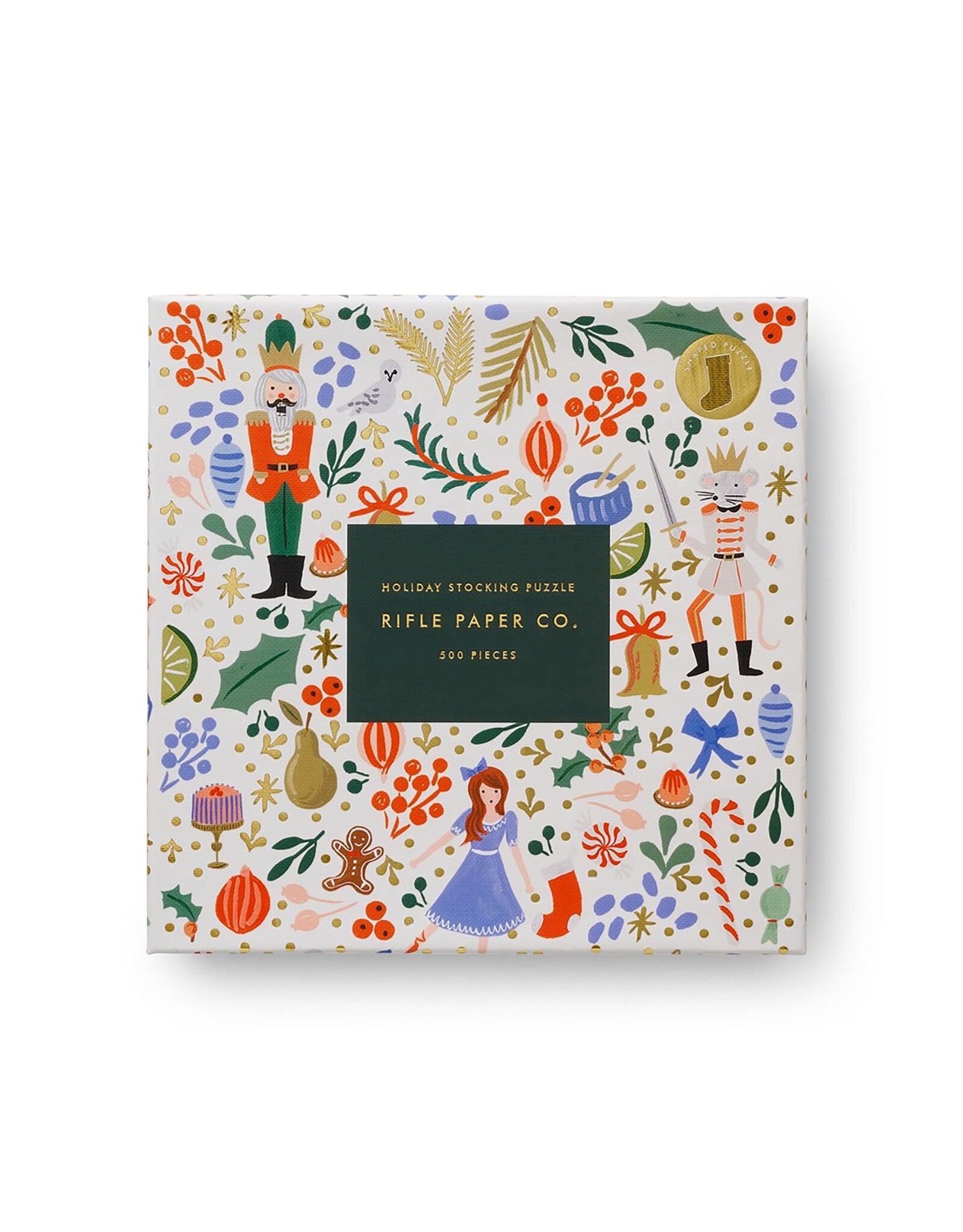 Rifle Paper Co. Nutcracker Sweets Stocking 500-Piece Holiday Jigsaw Puzzle