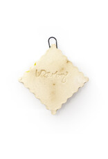 Atomic Girl Pottery Whimsical Gem Lozenge Hand-Made Ceramic Art Ornament