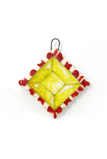 Atomic Girl Pottery Whimsical Gem Lozenge Hand-Made Ceramic Art Ornament