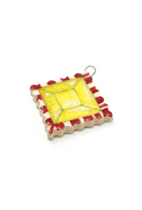 Atomic Girl Pottery Whimsical Gem Lozenge Hand-Made Ceramic Art Ornament