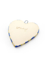 Atomic Girl Pottery Whimsical Heart Hand-Made Ceramic Art Ornament