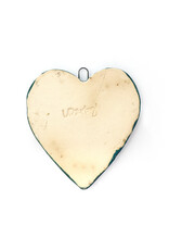 Atomic Girl Pottery Whimsical Cat Heart Hand-Made Ceramic Art Ornament