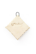 Atomic Girl Pottery Whimsical Gem Lozenge Hand-Made Ceramic Art Ornament