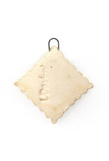 Atomic Girl Pottery Whimsical Gem Lozenge Hand-Made Ceramic Art Ornament