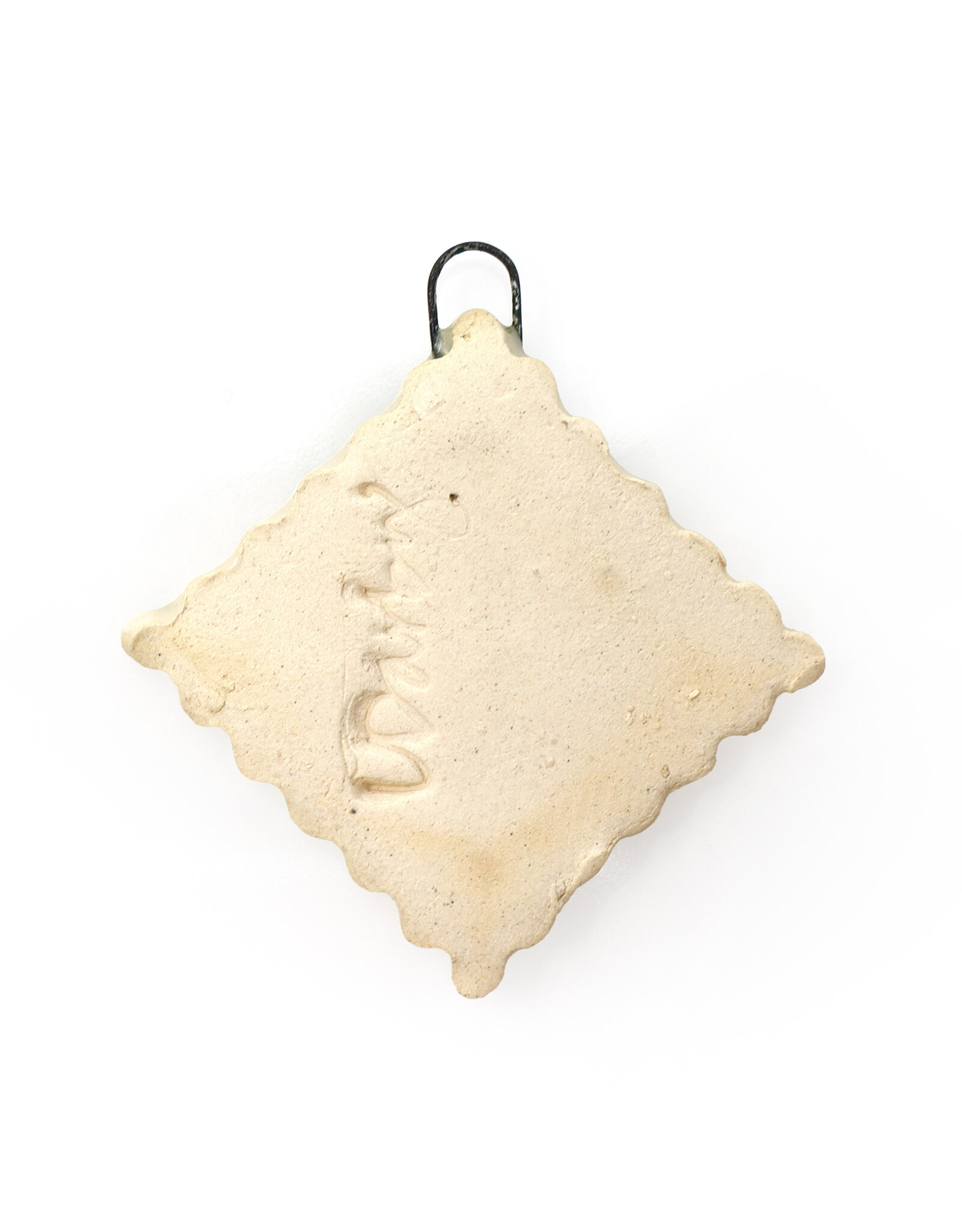 Atomic Girl Pottery Whimsical Gem Lozenge Hand-Made Ceramic Art Ornament