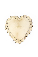 Atomic Girl Pottery Large Whimsical Heart Hand-Made Ceramic Art Ornament