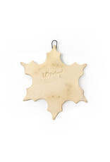 Atomic Girl Pottery Medium Whimsical Snowflake Hand-Made Ceramic Christmas Ornament
