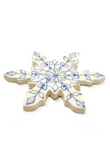 Atomic Girl Pottery Extra-Large Whimsical Snowflake Hand-Made Ceramic Christmas Ornament