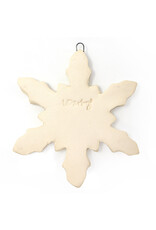 Atomic Girl Pottery Extra-Large Whimsical Snowflake Hand-Made Ceramic Christmas Ornament