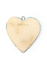 Atomic Girl Pottery Whimsical Heart Hand-Made Ceramic Art Ornament