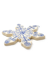 Atomic Girl Pottery Large Whimsical Snowflake Hand-Made Ceramic Christmas Ornament