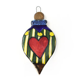 Atomic Girl Pottery Medium Whimsical Christmas Hand-Made Ceramic Ornament