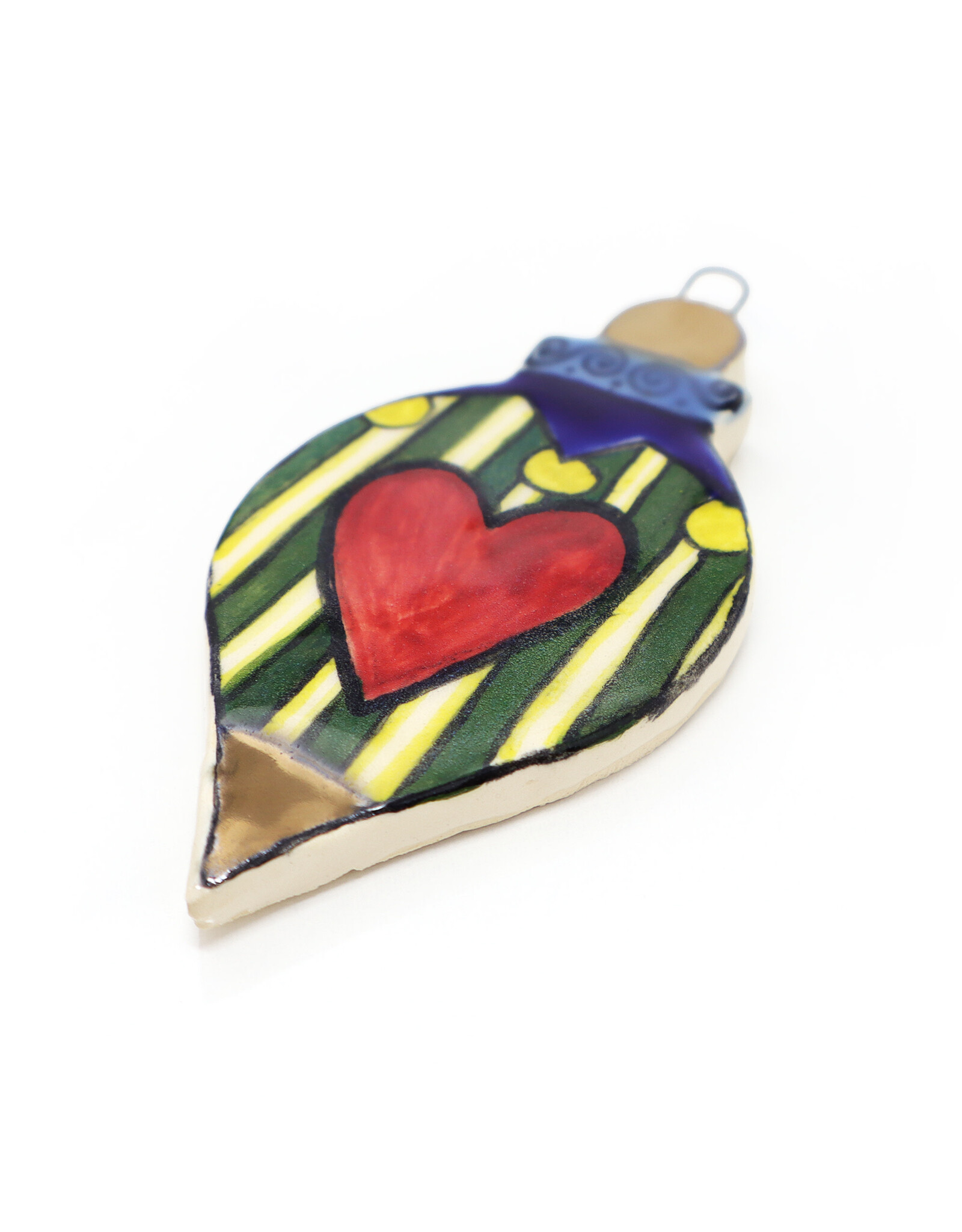 Atomic Girl Pottery Medium Whimsical Christmas Hand-Made Ceramic Ornament