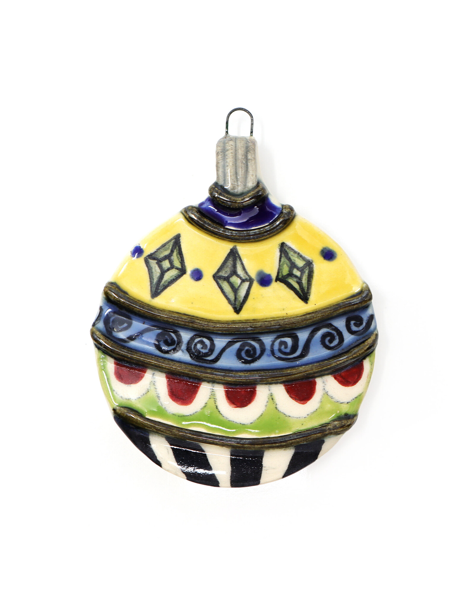 Atomic Girl Pottery Medium Whimsical Christmas Hand-Made Ceramic Ornament