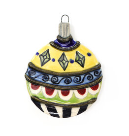 Atomic Girl Pottery Medium Whimsical Christmas Hand-Made Ceramic Ornament