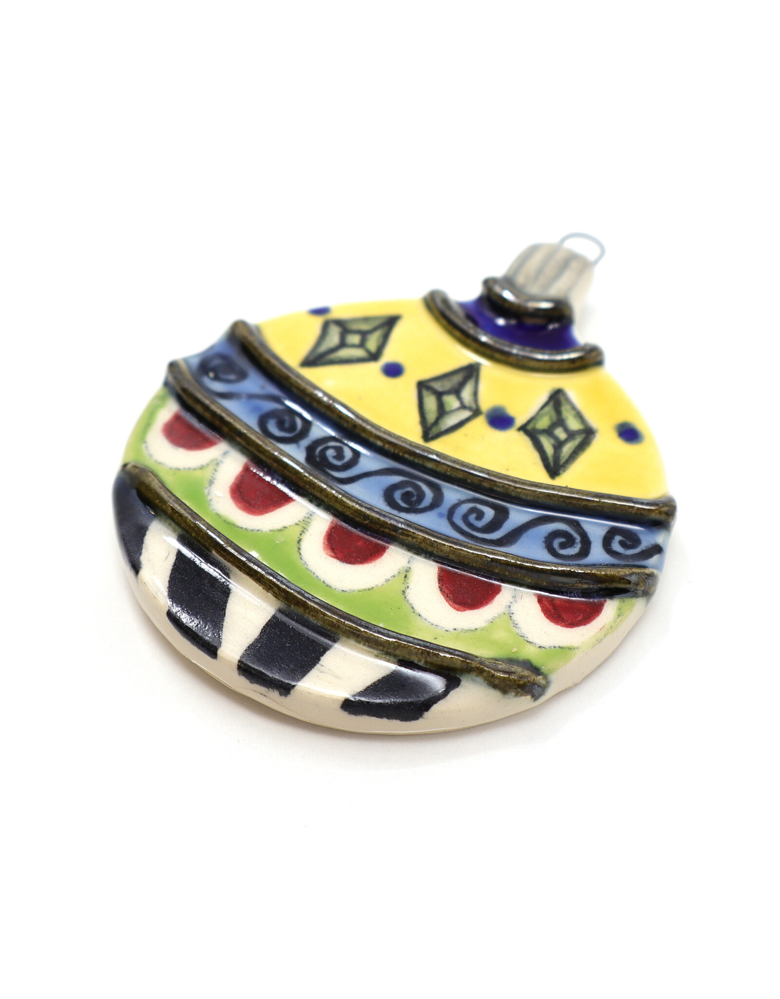 Atomic Girl Pottery Medium Whimsical Christmas Hand-Made Ceramic Ornament