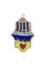 Atomic Girl Pottery Medium Whimsical Christmas Hand-Made Ceramic Ornament