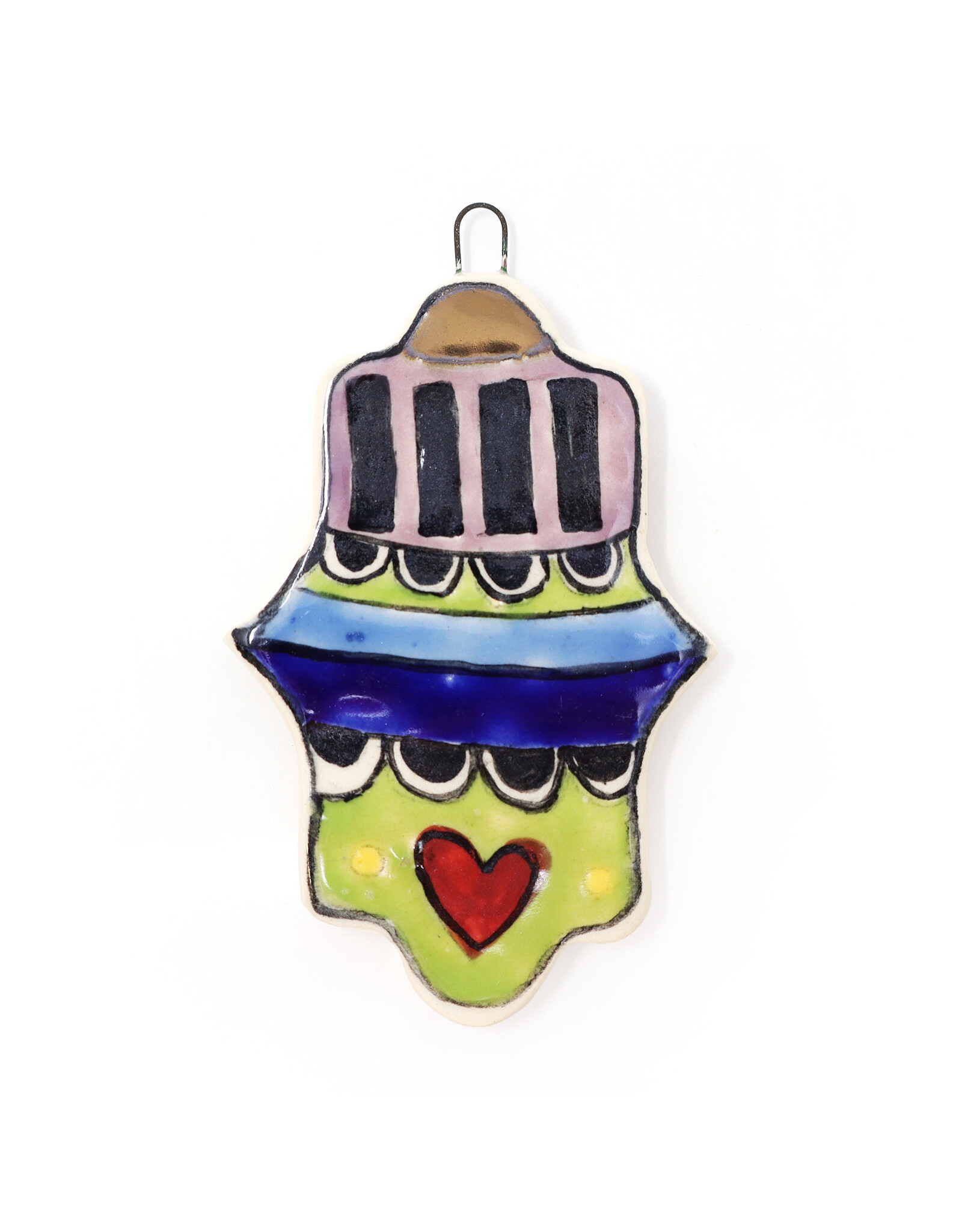 Atomic Girl Pottery Medium Whimsical Christmas Hand-Made Ceramic Ornament