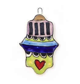 Atomic Girl Pottery Medium Whimsical Christmas Hand-Made Ceramic Ornament