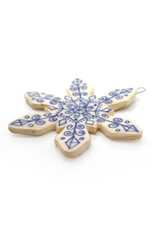 Atomic Girl Pottery Large Whimsical Snowflake Hand-Made Ceramic Christmas Ornament