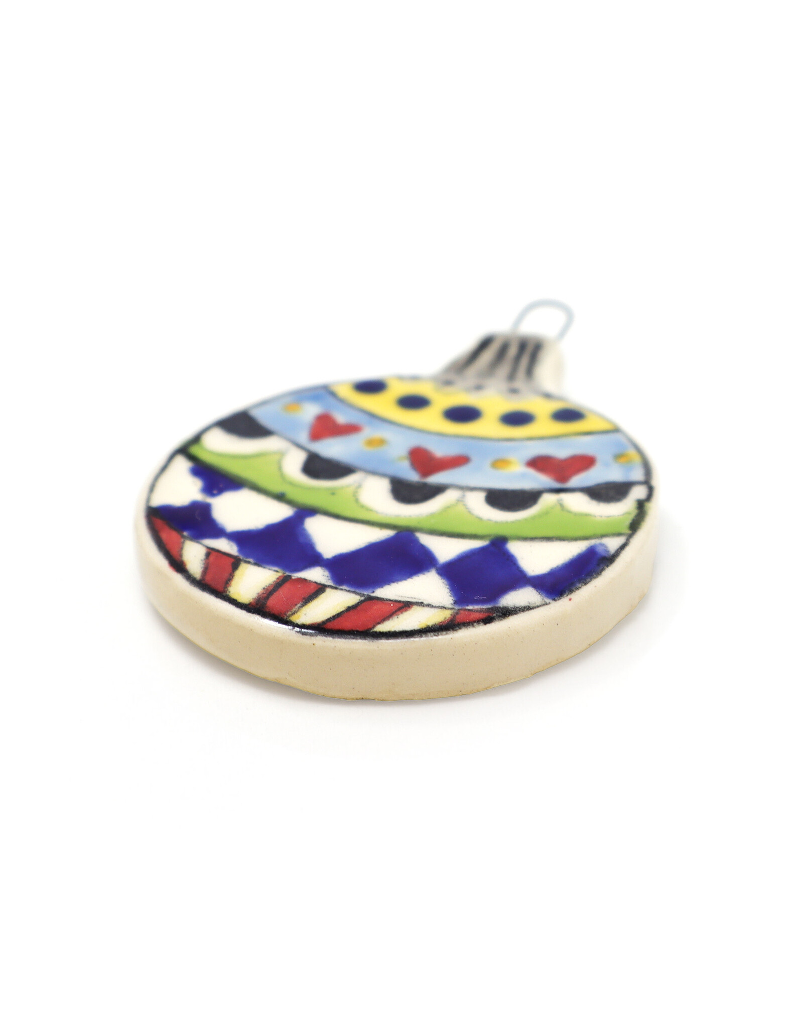 Atomic Girl Pottery Small Whimsical Christmas Hand-Made Ceramic Ornament