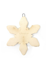 Atomic Girl Pottery Large Whimsical Snowflake Hand-Made Ceramic Christmas Ornament