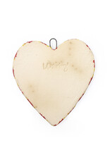 Atomic Girl Pottery Whimsical Dog Heart Hand-Made Ceramic Art Ornament