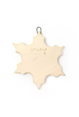 Atomic Girl Pottery Medium Whimsical Snowflake Hand-Made Ceramic Christmas Ornament