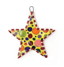 Atomic Girl Pottery Whimsical Star Hand-Made Ceramic Art Ornament