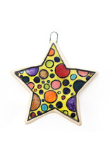 Atomic Girl Pottery Whimsical Star Hand-Made Ceramic Art Ornament