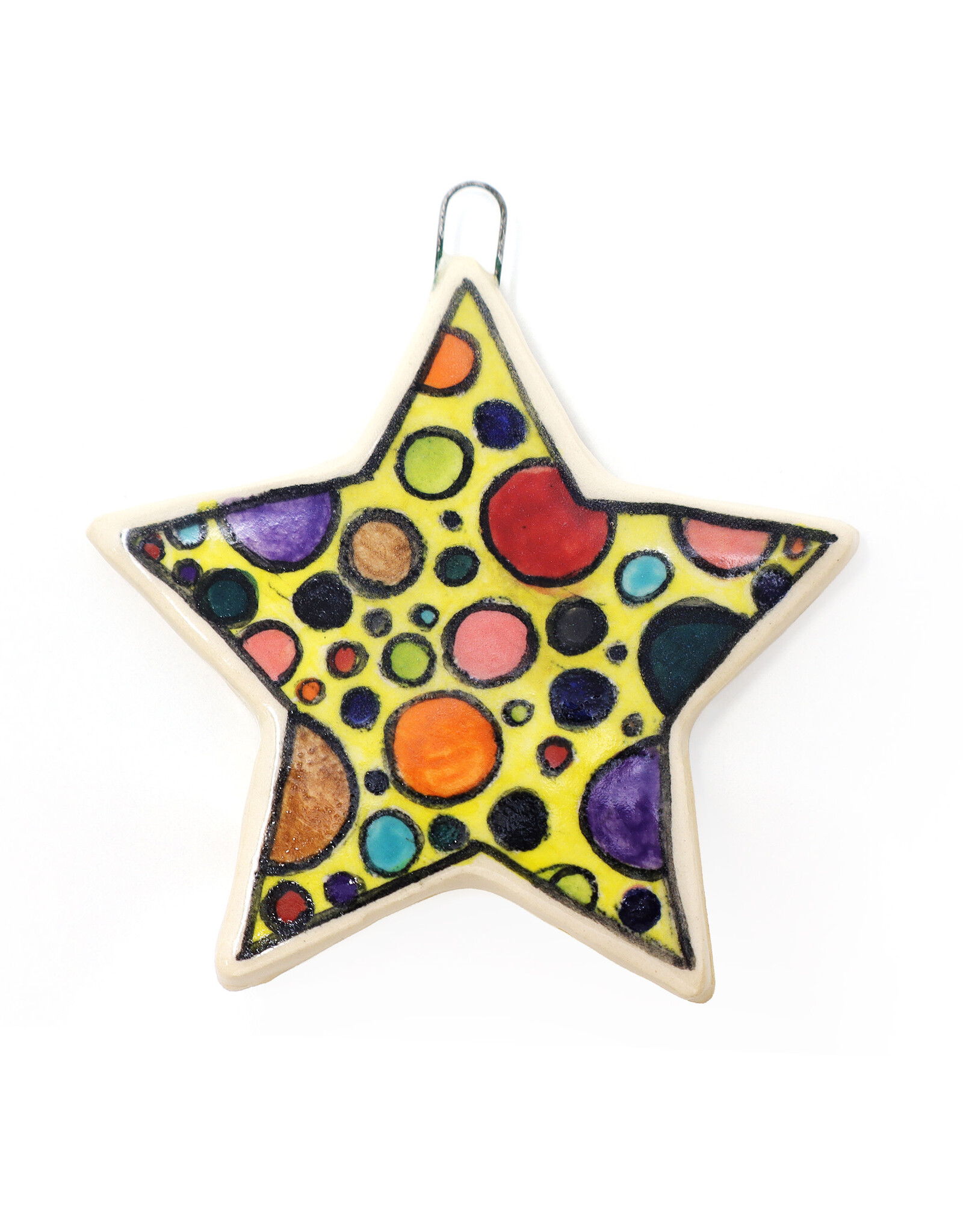 Atomic Girl Pottery Whimsical Star Hand-Made Ceramic Art Ornament