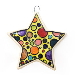 Atomic Girl Pottery Whimsical Star Hand-Made Ceramic Art Ornament