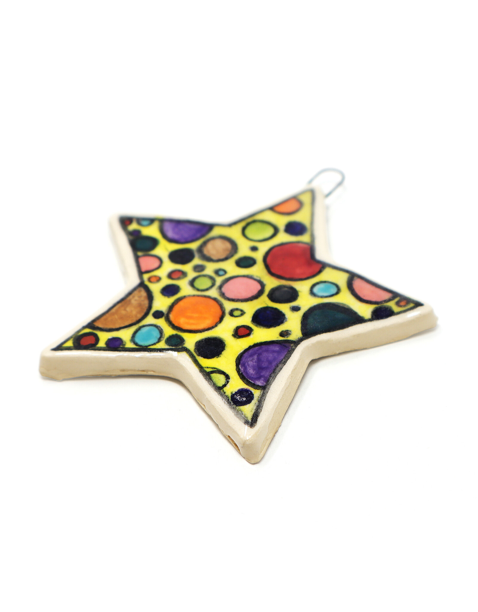 Atomic Girl Pottery Whimsical Star Hand-Made Ceramic Art Ornament